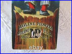 1890's MOLINE PLOW CO- (JOHN DEERE)-SULKY PLOW- FOLD-UP TRADE CARD- SIGN-8
