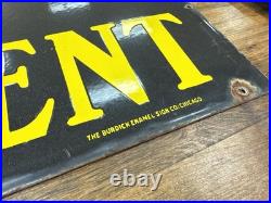 1930's John Deere Quality Farm Equipment Porcelain Burdick 4 Legged Deer Sign