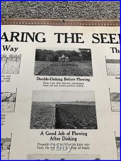1930s/40s JOHN DEERE Instructional Aid Factory Sign Soils Plow Bottoms Tractor