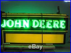 1940's Porcelain John Deere Neon Sign Accent pieces PAIR front rear