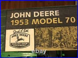 1953 John Deere Model 70 ERTL 1/8 Scale New In Box Signed by Joseph L Ertl