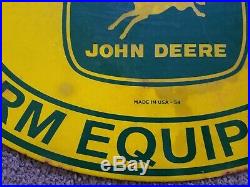 1954 John Deere Farm Sign Oval Agriculture Feed Seed