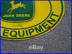 1954 John Deere Farm Sign Oval Agriculture Feed Seed