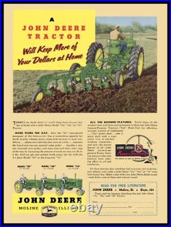 1954 John Deere Tractors Model 50, 60, 70 Pics Sign 24 x 30 XL USA Steel