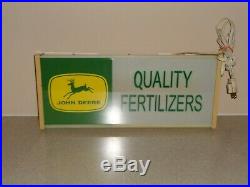 1960s John Deere Lighted Fertilizers Dealership sign