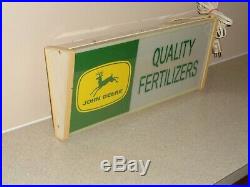 1960s John Deere Lighted Fertilizers Dealership sign