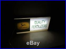 1960s John Deere Lighted Fertilizers Dealership sign
