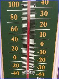 1970s John Deere Metal Thermometer Sign