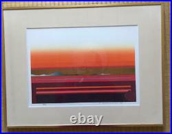 1980 TETSURO SAWADA Skyscape Lithograph with SIGNED, Limited Edition, Framed