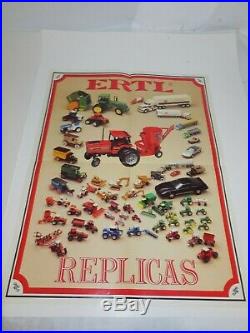 1984 Ertl Folder Press kit Poster International John Deere Tractor sign vtg Rare