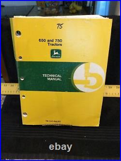 1984 John Deere 650 & 750 Tractors Technical Manual TM1242