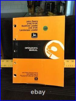 1986 John Deere 210C/310C Backhoe Loader & 210C Landscape Loader Operator Manual