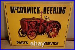 1992, J. I CASE CO. TIN SIGNMcCORMICK DEERING TRACTORS PARTS SERVICE 14 BY 11