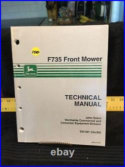 1999 John Deere F735 Front Mower Technical Manual TM1597 VG