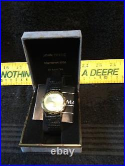 2000 John Deere/LeMarque Leather Band Wrist Watch Aftermarket 2000 St Louis-NIB