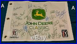 2018 JOHN DEERE CLASSIC Autographed Signed EMBROIDERED FIELD FLAG DeChambeau A