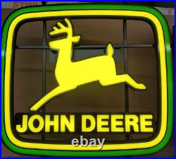 22x19 Vivid LED Sign John Deere Farm Equipment Garage Neon Light With Dimmer 22x19 Vivid LED Sign John Deere Farm Equipment Garage Neon Light With Dimmer