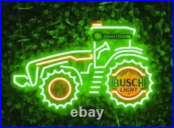 24 John Deere Farm Tractor Equipment Beer LED Neon Light Lamp Sign With Dimmer