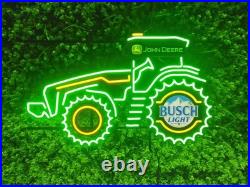 24x15 John Deere Farm Tractor Light Beer LED Neon Light Lamp Sign With Dimmer