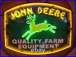 24x20John Deere Farm Tractor Neon Light Sign Equipment With HD Vivid Printing