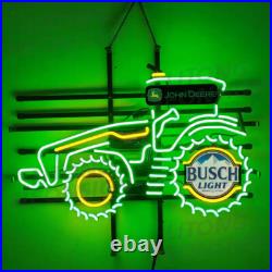 24x20 John Deere's Farm Tractor Busch Light Beer Neon Sign Bar Pub Store Decor 24x20 John Deere's Farm Tractor Busch Light Beer Neon Sign Bar Pub Store Decor
