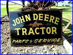24x 36 Hand Painted Vintage JOHN DEERE TRACTORS Service SIGN Tractor Farm Barn