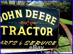 24x 36 Hand Painted Vintage JOHN DEERE TRACTORS Service SIGN Tractor Farm Barn