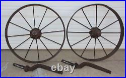 2 Antique 26 John Deere Tractor 901 Iron Steel Wheels 12 Spoke wDrop Axle 2502