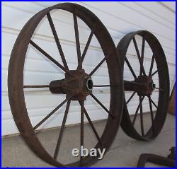 2 Antique 26 John Deere Tractor 901 Iron Steel Wheels 12 Spoke wDrop Axle 2502