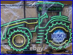 31 Busch Light John Deere Farm Tractor Beer Neon Sign Light Lamp