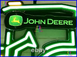 31 John Deere Farm Tractor Busch Light Beer Neon Sign Light Lamp With Dimmer