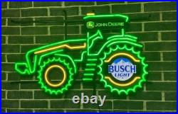 31 John Deere Farm Tractor For Farmer Beer LED Neon Light Lamp Sign With Dimmer