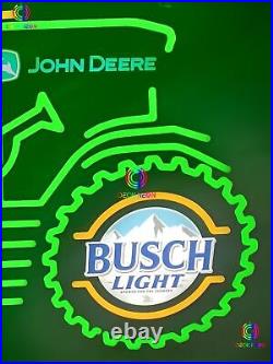 31 John Deere Farmers Farming Corn Tractor Busch Lighted UP Beer LED Neon Sign