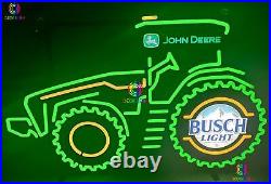 31 John Deere Farmers Farming Corn Tractor Busch Lighted UP Beer LED Neon Sign