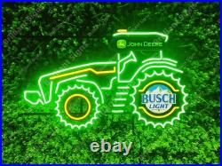 31x19 John Deere Farm Tractor Corn Beer Vivid LED Neon Sign Light With Dimmer