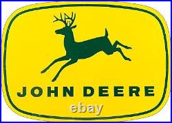 (3) John Deere Buck Deer Logo 36 Heavy Duty USA Made Metal Farming Adv Sign