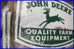 (4-Pk) John Deere Die Cut EMB Metal Sign LP70654
