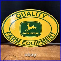 54 Vintage Style''john Deere Farm Equipment'' 11x16.5 In Porcelain Dealer Sign