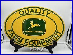 54 Vintage Style''john Deere Farm Equipment'' 11x16.5 In Porcelain Dealer Sign