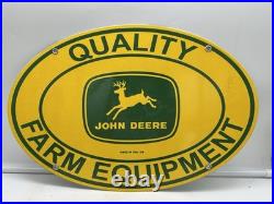 54 Vintage Style''john Deere Farm Equipment'' 11x16.5 In Porcelain Dealer Sign 54 Vintage Style''john Deere Farm Equipment'' 11x16.5 In Porcelain Dealer Sign
