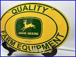 54 Vintage Style''john Deere Farm Equipment'' 11x16.5 In Porcelain Dealer Sign