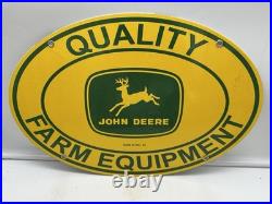 54 Vintage Style''john Deere Farm Equipment'' 11x16.5 In Porcelain Dealer Sign 54 Vintage Style''john Deere Farm Equipment'' 11x16.5 In Porcelain Dealer Sign