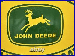 54 Vintage Style''john Deere Farm Equipment'' 11x16.5 In Porcelain Dealer Sign 54 Vintage Style''john Deere Farm Equipment'' 11x16.5 In Porcelain Dealer Sign