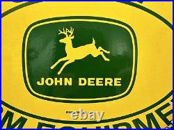 54 Vintage Style''john Deere Farm Equipment'' 11x16.5 In Porcelain Dealer Sign