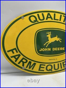54 Vintage Style''john Deere Farm Equipment'' 11x16.5 In Porcelain Dealer Sign 54 Vintage Style''john Deere Farm Equipment'' 11x16.5 In Porcelain Dealer Sign