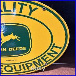 54 Vintage''john Deere Farm Equipment''dealer Porcelain Sign 11x16.5 Inch