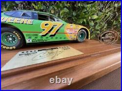 #97 Nascar Model Car Signed with Coin And Displayed Case B17