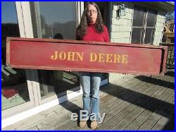 ANTIQUE ORIGINAL 1800's JOHN DEERE DEALER ADVERTISING SIGN WITH REFLECTIVE PAINT