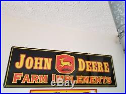 Advertising sign. Age unknown. Large John Deere sign