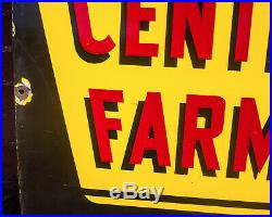 Antique Central Jersey Farmers CO-OP Sign Hightstown New Jersey Agrictulture